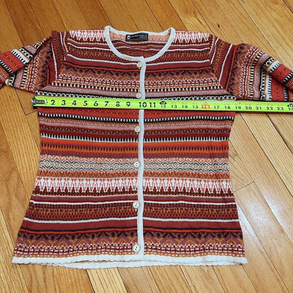 Women's Multicolor Patterned Cardigan - Picture 7 of 9